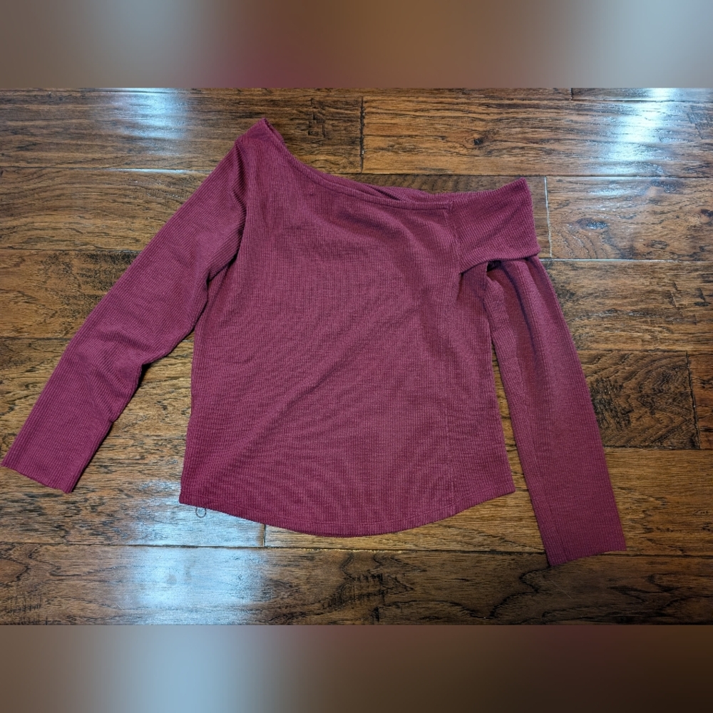 Free People We The Free Addie Twist Off The Shoulder Ribbed Long Sleeve Top - Picture 4 of 10